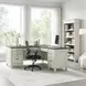 Hartford Antique White And Gray Open Bookcase