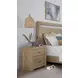 Modern Loft Khaki 2 Drawer Nightstand
