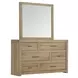 Modern Loft Khaki 6 Drawer Dresser