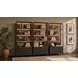 Marsden Black 3 Piece Open Bookcase Set with Storage Cabinet