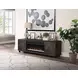 Palisades Charcoal 80" TV Stand with Fireplace and LED