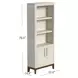 Pomona Soft White Open Bookcase with 2 Doors