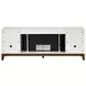 Pomona Soft White 80" TV Stand with Fireplace and LED