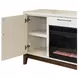 Pomona Soft White 80" TV Stand with Fireplace and LED