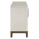 Pomona Soft White 80" TV Stand with Fireplace and LED