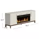 Pomona Soft White 80" TV Stand with Fireplace and LED