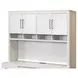 Pomona Soft White 68" Credenza with Hutch and USB Charging