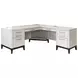 Pomona Soft White 68" Executive L Desk with USB Charging