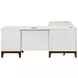 Pomona Soft White 68" Executive L Desk with USB Charging