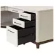 Pomona Soft White 68" Executive L Desk with USB Charging