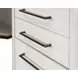 Pomona Soft White 68" Executive L Desk with USB Charging