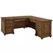 Porter Brown L Shaped Home Office Set