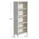 Towne White Open Bookcase