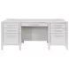Towne White Double Pedestal Executive Home Office Set