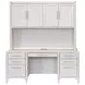 Towne White Credenza with Hutch