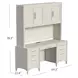 Towne White Credenza with Hutch
