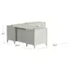 Towne White Double Pedestal L-Desk