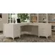 Towne White Double Pedestal L-Desk