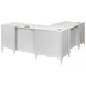 Towne White Double Pedestal L-Desk