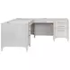 Towne White Double Pedestal L-Desk