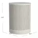 Tulane White Round Chairside Table