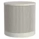 Tulane White Round End Table