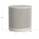 Tulane White Round End Table