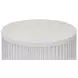 Tulane White Round End Table