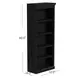 Willow Lane Ebony Black Open Bookcase