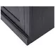 Willow Lane Ebony Black Open Bookcase with 2 Doors