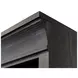 Willow Lane Ebony Black Open Bookcase with 2 Doors