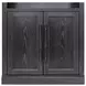 Willow Lane Ebony Black Open Bookcase with 2 Doors