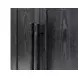 Willow Lane Ebony Black Open Bookcase with 2 Doors