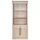 Willow Lane Natural Oak Open Bookcase with 2 Doors