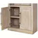 Willow Lane Natural Oak Open Bookcase with 2 Doors