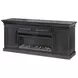 Willow Lane Ebony Black 84" TV Stand with Fireplace and LED