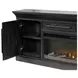 Willow Lane Ebony Black 84" TV Stand with Fireplace and LED