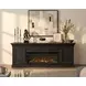 Willow Lane Ebony Black 84" TV Stand with Fireplace and LED