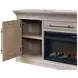Willow Lane Natural Oak 84" TV Stand with Fireplace and LED