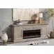 Willow Lane Natural Oak 84" TV Stand with Fireplace and LED