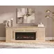 Willow Lane Natural Oak 84" TV Stand with Fireplace and LED