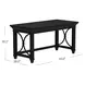 Willow Lane Ebony Black 60" Writing Desk with USB Charging
