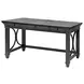 Willow Lane Ebony Black 60" Writing Desk with USB Charging