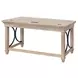 Willow Lane Natural Oak 60" Writing Desk with USB Charging