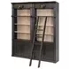 Willow Lane Black 2 Piece Tall Bookcase with Ladder