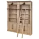 Willow Lane Brown 2 Piece Tall Bookcase with Ladder
