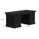 Willow Lane Ebony Black 68" Executive Desk