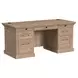 Willow Lane Natural Oak 68" Executive Desk