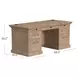 Willow Lane Natural Oak 68" Executive Desk