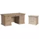 Willow Lane Natural Oak Executive Home Office Set